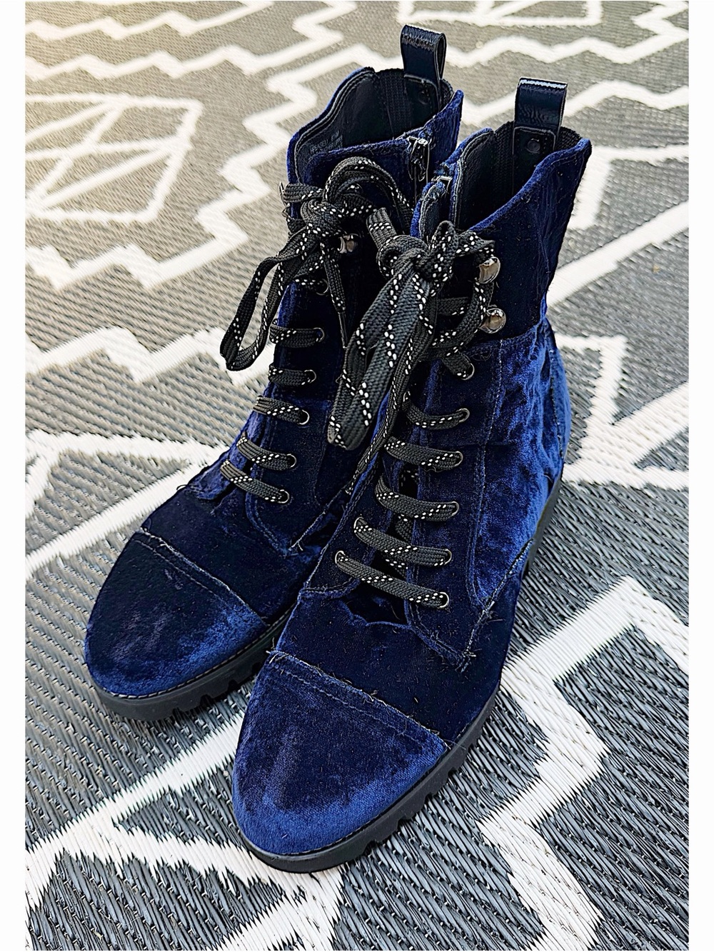 Donald J. Pliner Cailen Blue Velvet Boots